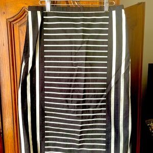 J. Crew Black and White Midi Pencil Skirt